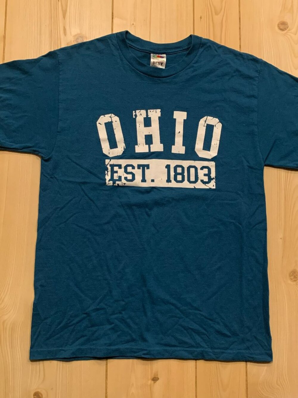 Vintage Y2K Ohio Established 1803 Preppy Souvenir Tourist State T-Shirt M